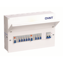Chint NX3-16RA Populated 16 Module / 10 Way Split Load Consumer Unit Chint NX3-16RA Populated 16 Module / 10 Way Split Load Consumer Unit